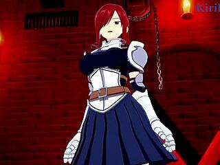 Lucy Heartfilia and Erza Scarlett have intense 3D hentai sex with creampies.