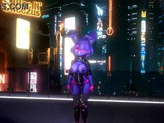 Bonnie from fnf dances in kpop queencard style