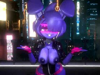 Bonnie from fnf dances in kpop queencard style