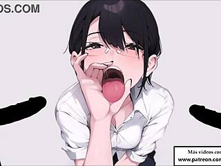 you're in a spanish voice bukkake, deepthroating cocks in immersive joi audio with blowbang and jerk off instructions