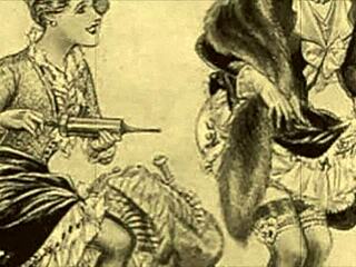 Detailed vintage erotic cartoon illustration from anime hentai