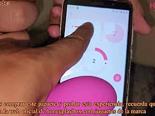 he controls my vibrator with phone to fuck my chubby ass