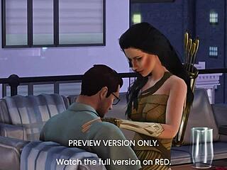 Peggy's affair in 3D hentai, preview of steamy cartoon sex.