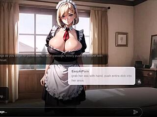 ब्लॉन्ड मेड बिग टिट्स मास्टर के साथ रोलप्ले करती है