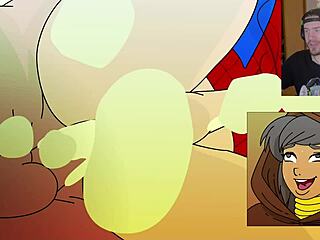 in this spider-verse gone wrong, the characters engage in uncensored hentai with creampies and costumes