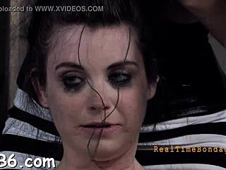 ओएमजी, इस लड़की को कड़ी चाबुक, बंधी और डोमिनेट की गई, ब्रूटल बॉन्डेज सेक्स में जोर से चूसा! 😈