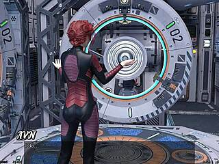 Stranded in space 95 - holding hands with asian scientist milf