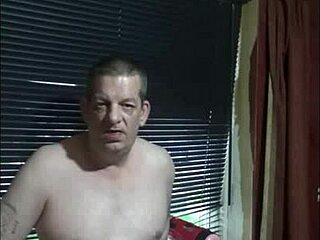 Shy bisexual guy masturbates naked by the window.