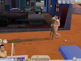 el sim hetero sucumbe a la tentaci�n in cartoon gay story