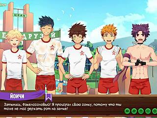 In game friends camp episode 9, natsumi gives juicy blowjob