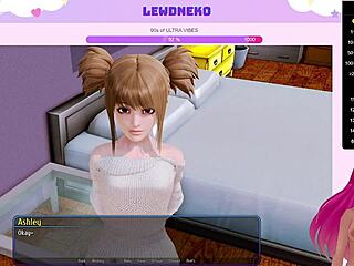 Vtuber Lewdneko Plays Harem Hotel with Naughty Maid Action Part 23