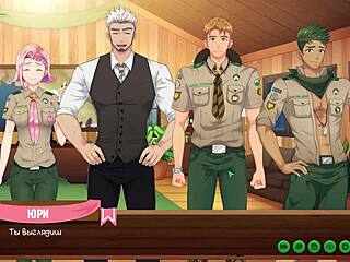 In game friends camp episode 9, natsumi gives juicy blowjob