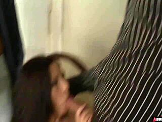 Lulu Martinez takes hardcore DP facial