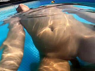 neighbors caught us banging in pool, then wild bed action!