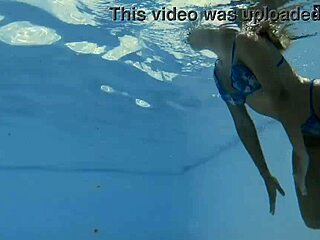 half russian spanish chick irina cage swims nude