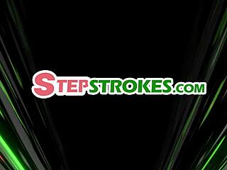 teenie stepsis quivers in orgasm while fucked through yoga pants hole