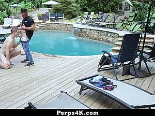 Gay security officer catches twink burglar and gives deep cavity search at work