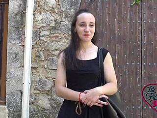 amandine follows the naughty marie into a sexy outdoor adventure with big tits and anal fun