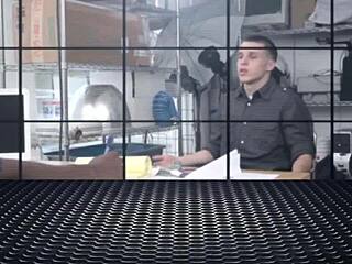 I experience interracial gay sex in the office with a virgin ass