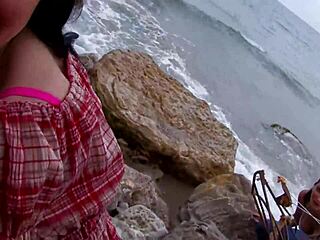 Pretty Brunette Swallows Cum After Outdoor Anal. So Excited!