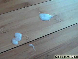 follow her femdom instructions for cum eating