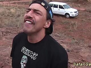 is this skinny african milf ready for outdoor fucking with big cock?