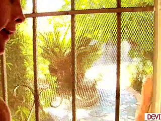 blonde teen babysitter gets her first day fucked by boss in lingerie 😏