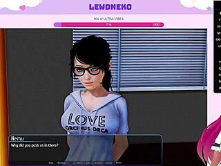 Vtuber Lewdneko Plays Harem Hotel Part 13 with Maid and Big Ass Scenes