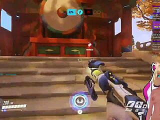 vtuber lewdneko plays overwatch and gets spanked in part 2