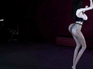 3D Asian mature milf teases huge cock in sexy outfit