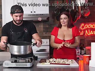 Always Horny for Kitchen Fun with Big Tits Bouncing Wildly