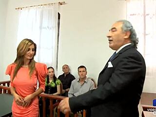 These hot sluts get fucked in front of the judge at the tribunal 😏💦