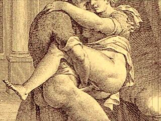 Vintage erotic illustration of anime hentai cartoon!