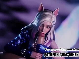 लीग ऑफ लेजेंड्स अहरी ने हentai में बिना सेंसर झड़ा दिया