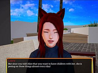 Exploring my new family in a homemade game