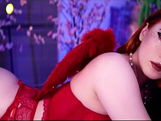 On Valentine's Day, Mollyredwolf in angelic cosplay gives POV blowjob leading to creampie