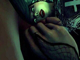 I dress as goth for Halloween trick or treating, submitting to Dezmall with big tits