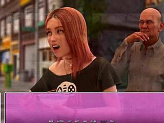 Petite Red Head Eats Ramen While Showing Off Curvy Body in 3D Anime