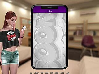 Petite Red Head Eats Ramen While Showing Off Curvy Body in 3D Anime