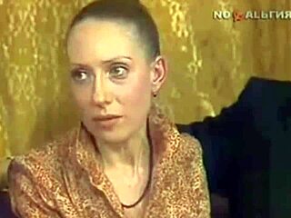 Crazy Russian milf reads Pushkin's poems, legs spread, big natural tits out for all to see. English subtitles included.