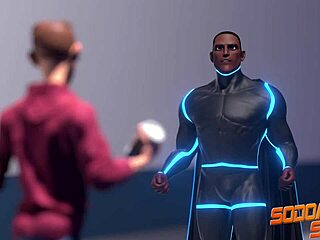 BBC Superhero Shoves Cock in Own Ass