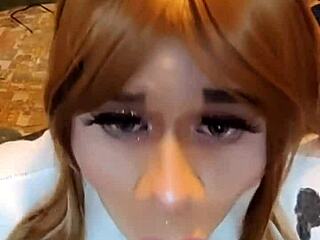 Hot Latina shemale vaquita rides in steamy cowgirl action