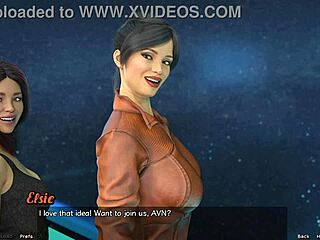 hot milf in space has nip slip with monster cock 😏