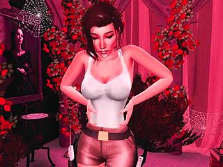 Lara Croft enslaved by huge futanari cock in hentai