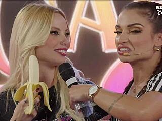 कैलिफोर्निया में हॉर्नी औरतें डीप थ्रोट चैलेंज में मुकाबला!