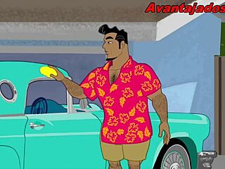 I drew my filipino neighbor in a passionate gay sex scene with me