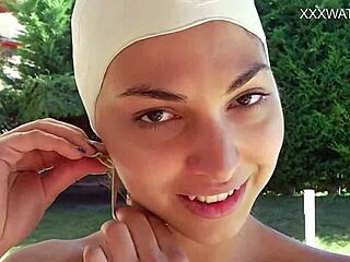 masturbating naked babe petite brunette pornstar, want to join?