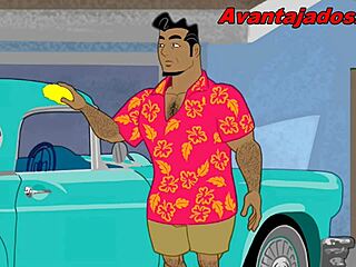 I drew my filipino neighbor in a passionate gay sex scene with me