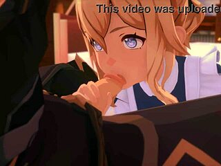 In Genshin Impact, Jean joins the maids for a threesome