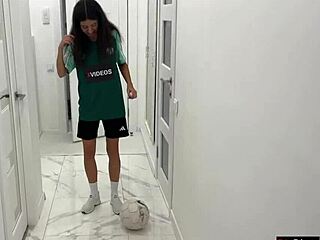 Public Football Agent Turns Cute Girl into Real Player After Casting